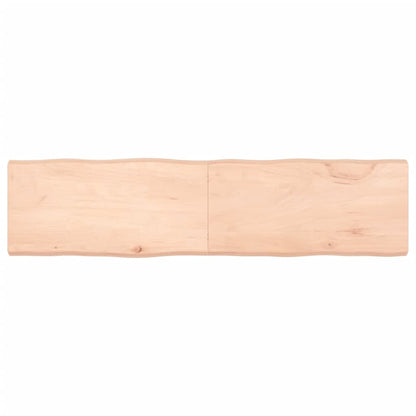 Piano per Tavolo 160x40x(2-6) cm Rovere Non Trattato Bordi Vivi