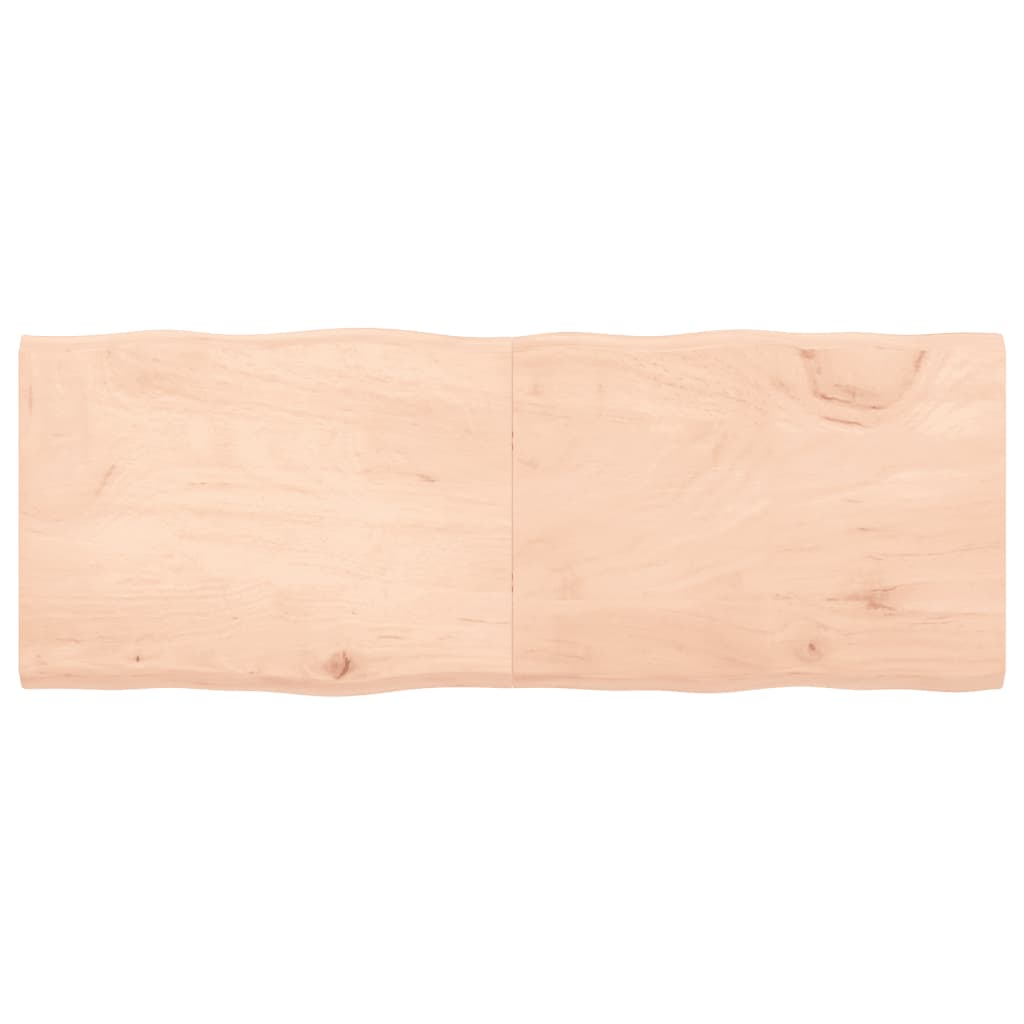 Piano per Tavolo 160x60x(2-4) cm Rovere Non Trattato Bordi Vivi