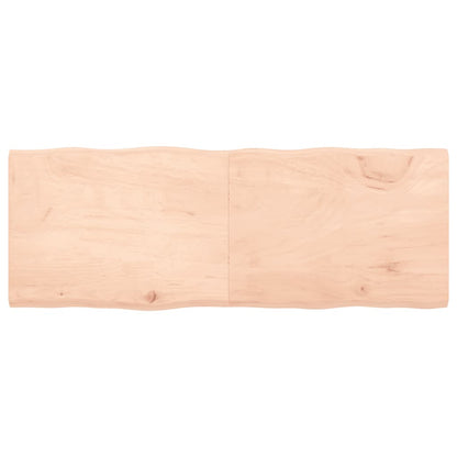 Piano per Tavolo 160x60x(2-4) cm Rovere Non Trattato Bordi Vivi