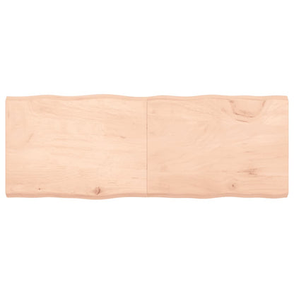 Piano per Tavolo 160x60x(2-6) cm Rovere Non Trattato Bordi Vivi