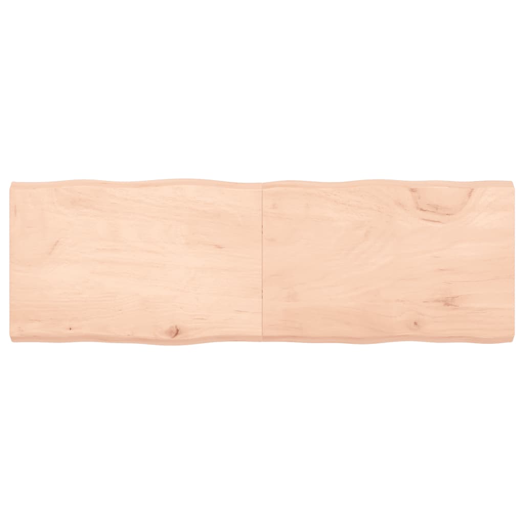 Piano per Tavolo 180x60x(2-6) cm Rovere Non Trattato Bordi Vivi