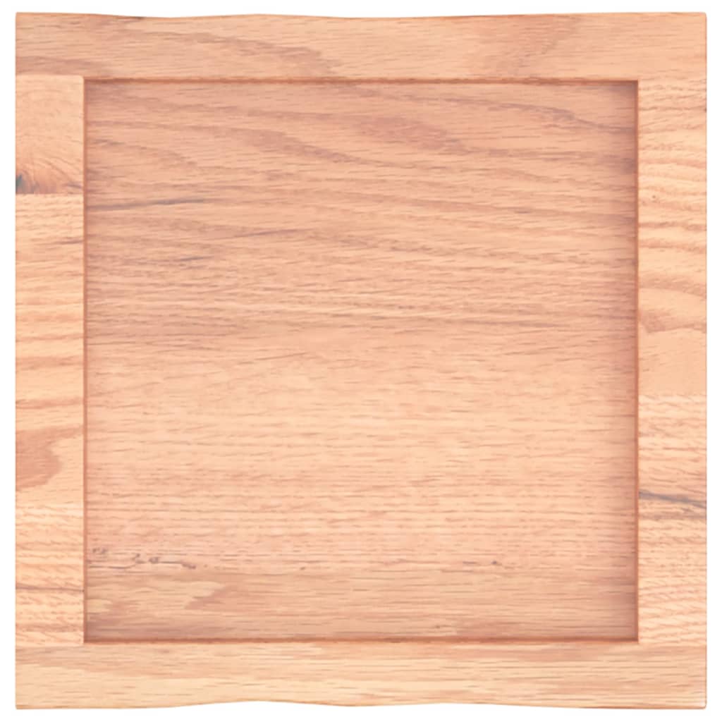 Piano Tavolo Marrone Chiaro 40x40x(2-6) cm Rovere Non Trattato