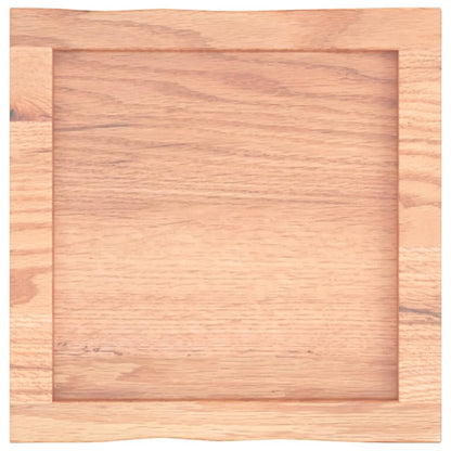 Piano Tavolo Marrone Chiaro 40x40x(2-6) cm Rovere Non Trattato