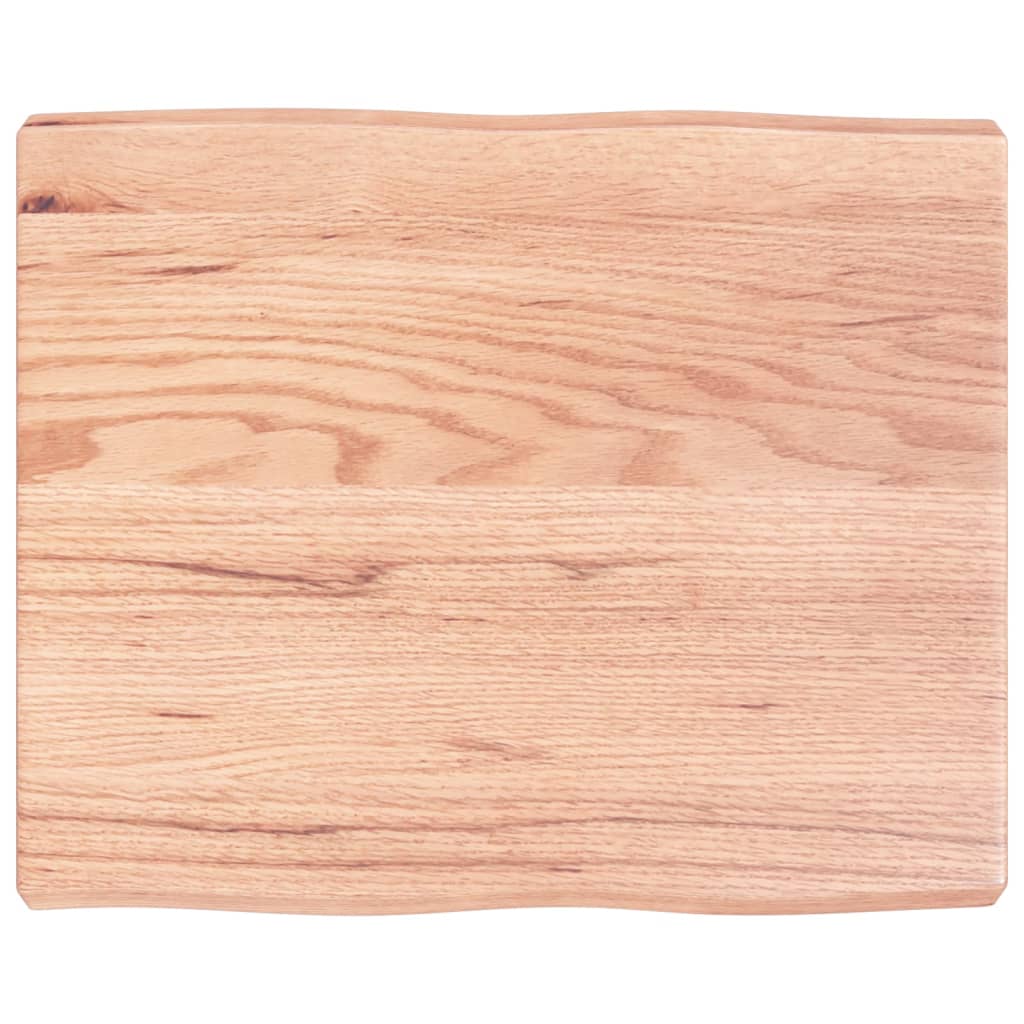 Piano Tavolo Marrone Chiaro 60x50x(2-6) cm Rovere Non Trattato