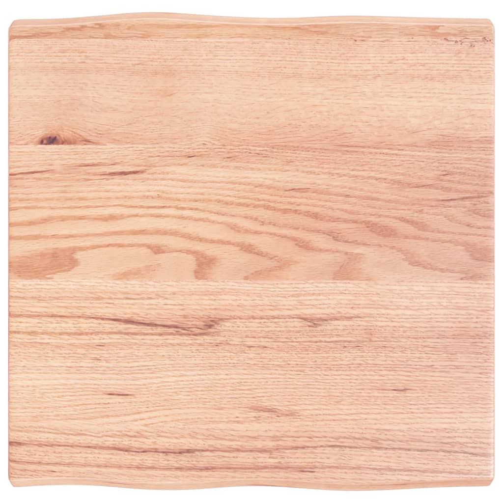 Piano Tavolo Marrone Chiaro 60x60x(2-4) cm Rovere Non Trattato