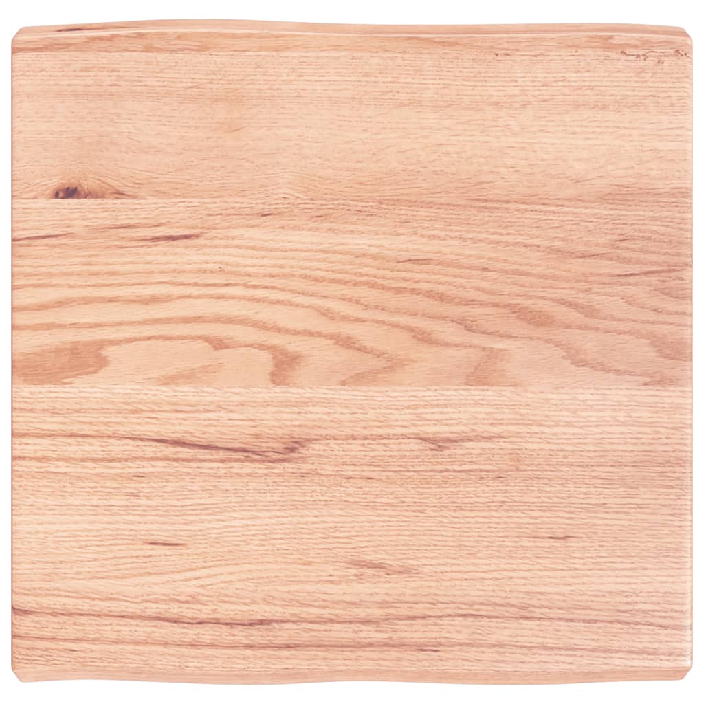 Piano Tavolo Marrone Chiaro 60x60x(2-6) cm Rovere Non Trattato