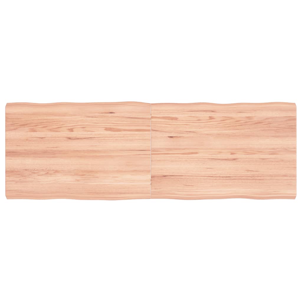 Piano Tavolo Marrone Chiaro 120x40x(2-4) cm Rovere Non Trattato