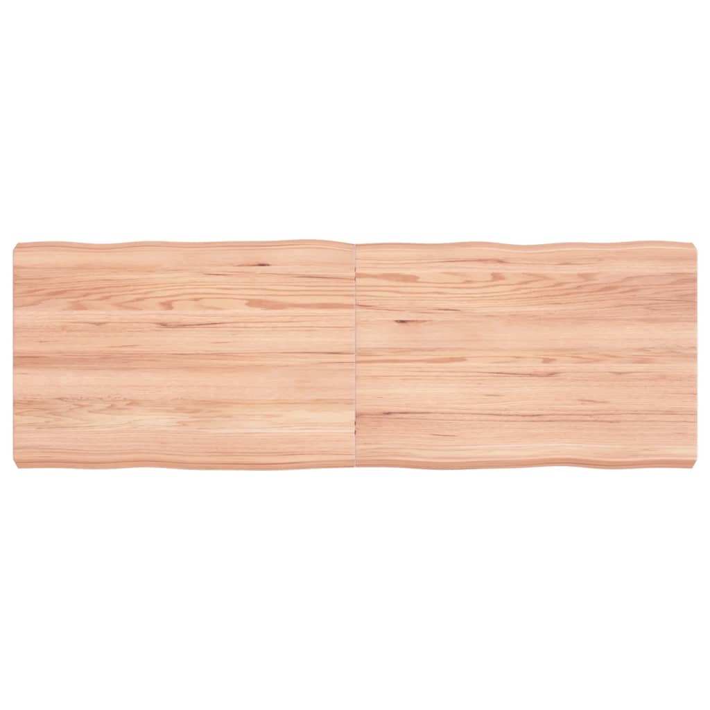 Piano Tavolo Marrone Chiaro 120x40x(2-6) cm Rovere Non Trattato