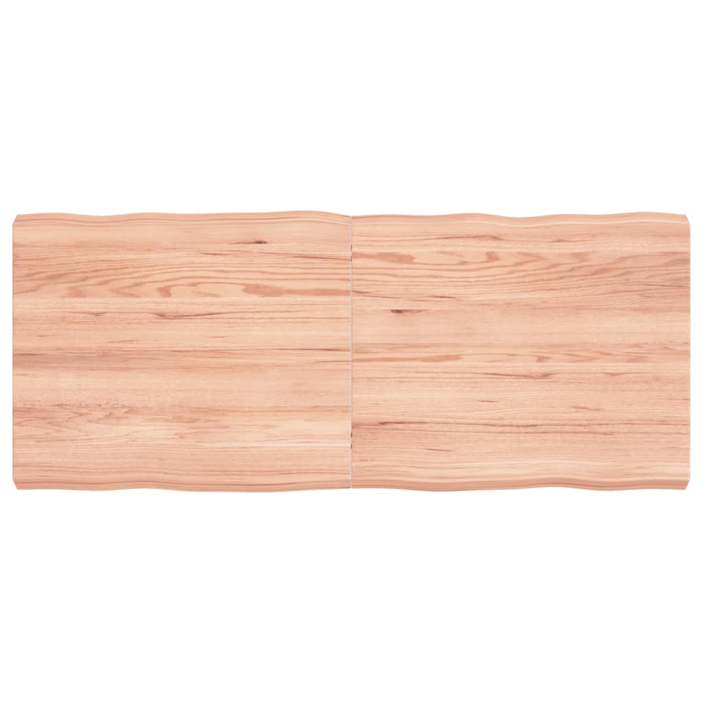 Piano Tavolo Marrone Chiaro 120x50x(2-6) cm Rovere Non Trattato
