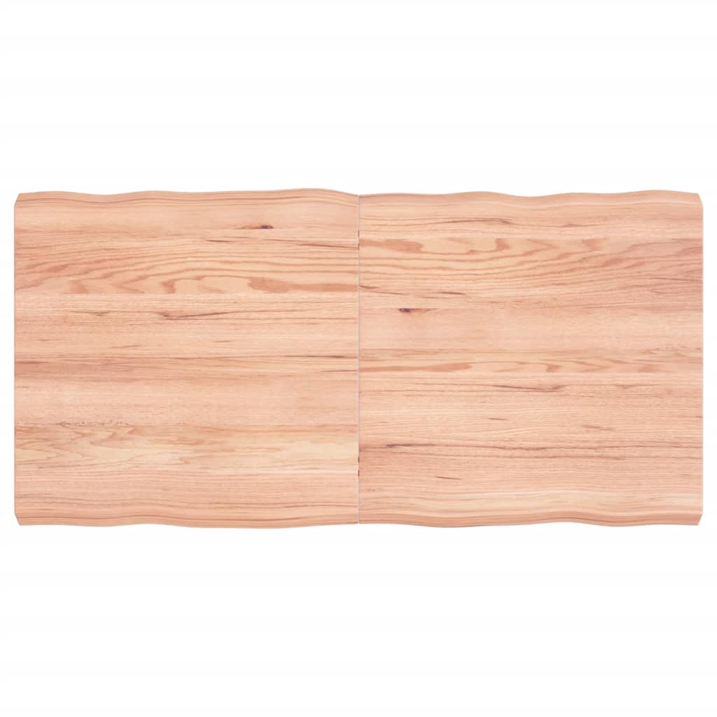 Piano Tavolo Marrone Chiaro 120x60x(2-6) cm Rovere Non Trattato
