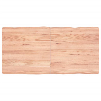 Piano Tavolo Marrone Chiaro 120x60x(2-6) cm Rovere Non Trattato