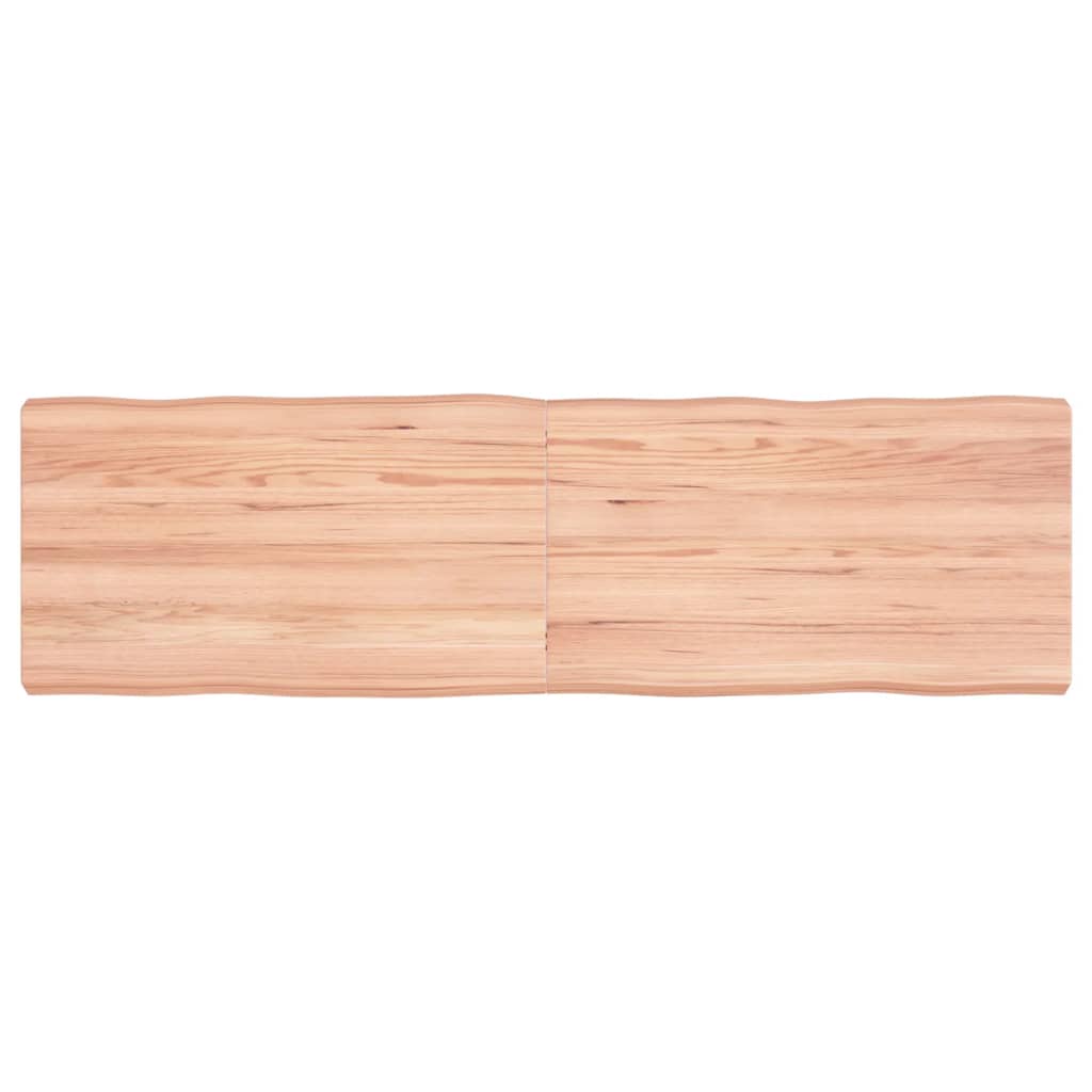 Piano Tavolo Marrone Chiaro 140x40x(2-6) cm Rovere Non Trattato