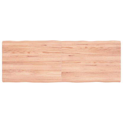 Piano Tavolo Marrone Chiaro 140x50x(2-4) cm Rovere Non Trattato