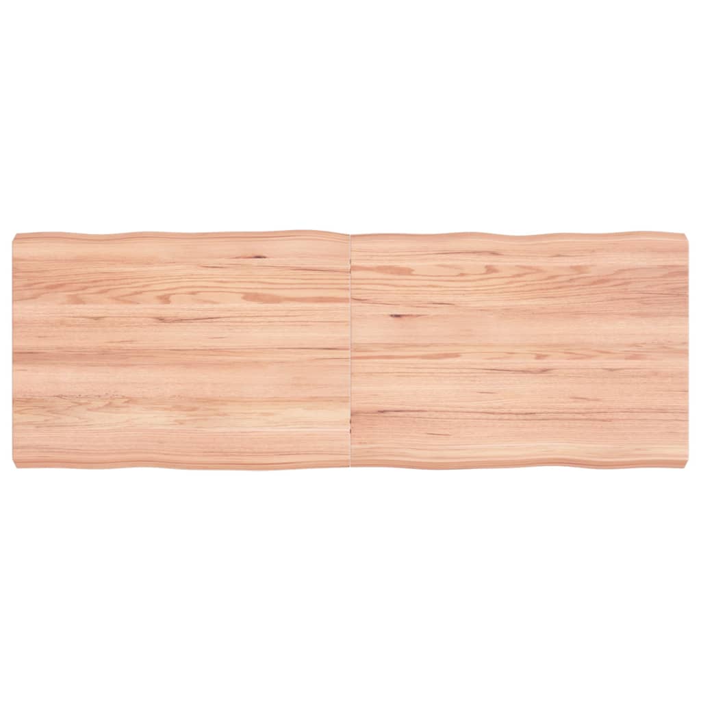 Piano Tavolo Marrone Chiaro 140x50x(2-6) cm Rovere Non Trattato