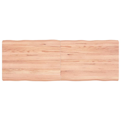 Piano Tavolo Marrone Chiaro 140x50x(2-6) cm Rovere Non Trattato