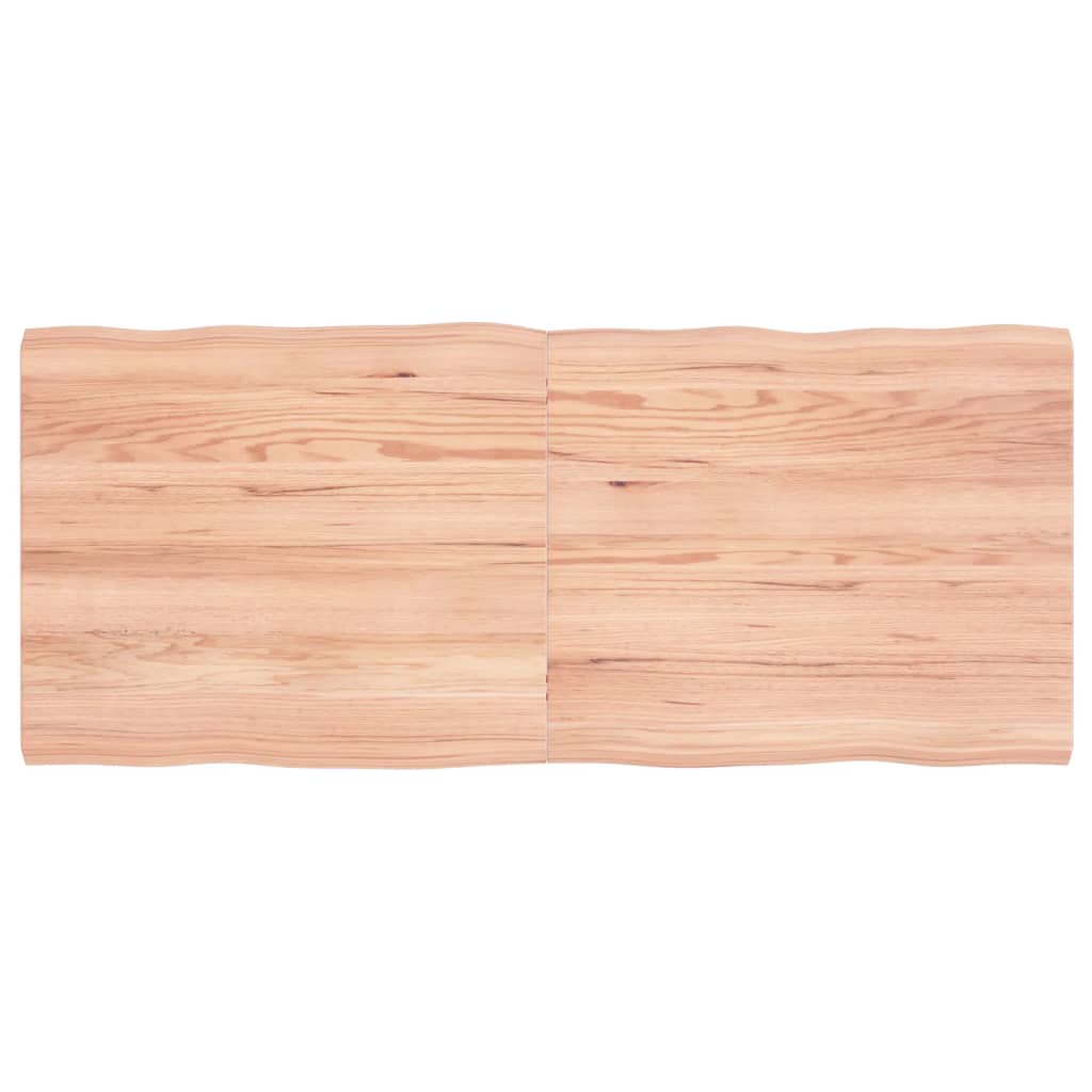 Piano Tavolo Marrone Chiaro 140x60x(2-4) cm Rovere Non Trattato