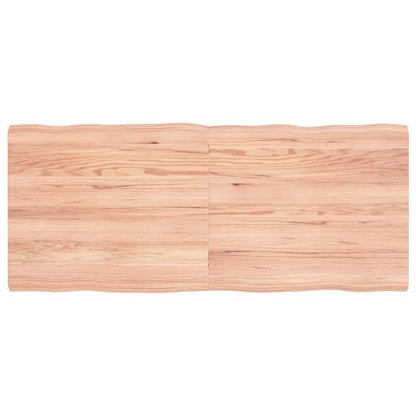Piano Tavolo Marrone Chiaro 140x60x(2-4) cm Rovere Non Trattato