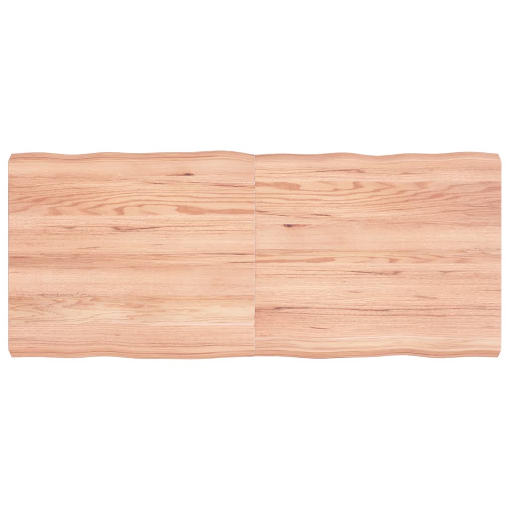 Piano Tavolo Marrone Chiaro 140x60x(2-6) cm Rovere Non Trattato