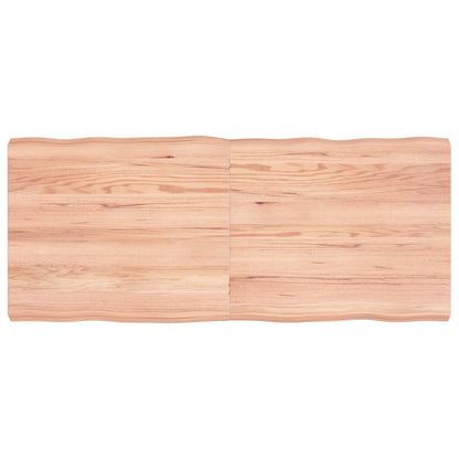 Piano Tavolo Marrone Chiaro 140x60x(2-6) cm Rovere Non Trattato