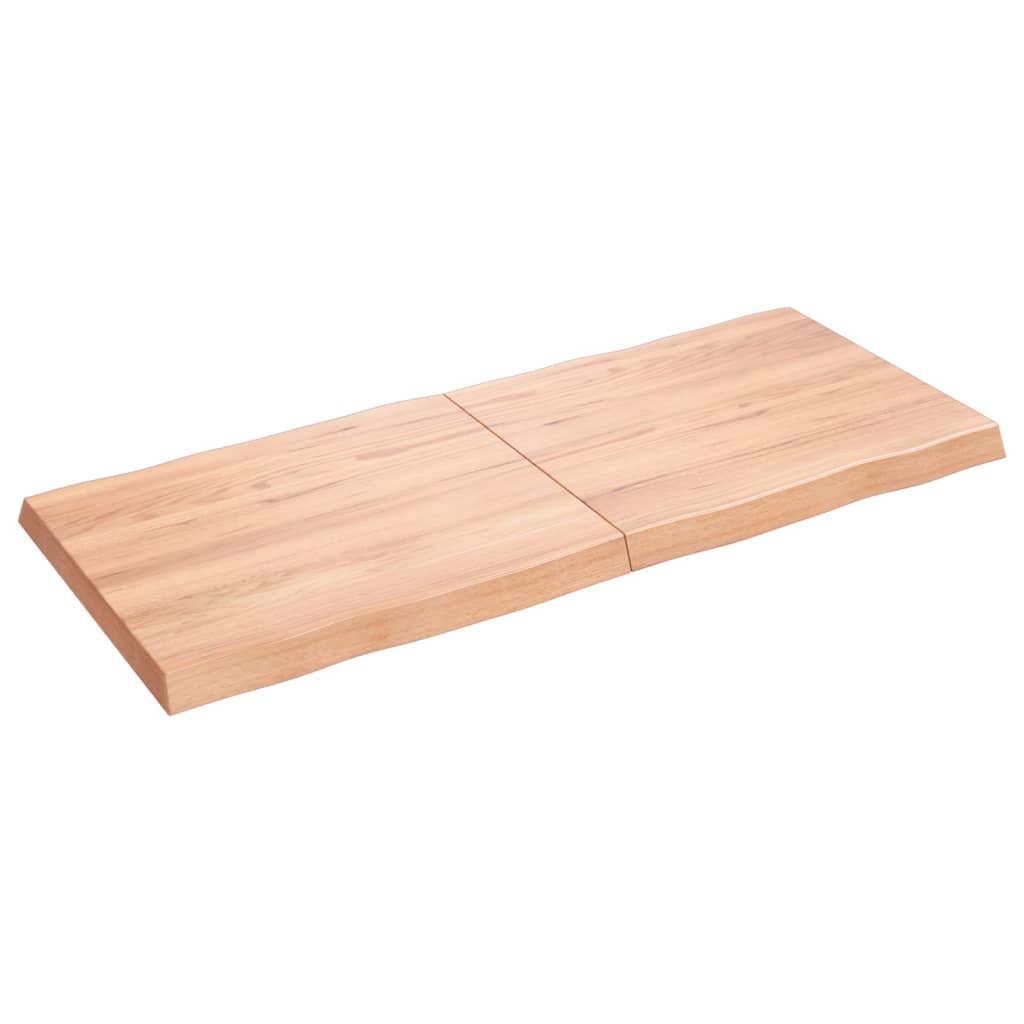 Piano Tavolo Marrone Chiaro 140x60x(2-6) cm Rovere Non Trattato
