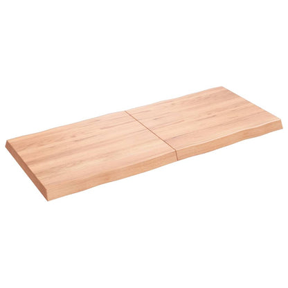 Piano Tavolo Marrone Chiaro 140x60x(2-6) cm Rovere Non Trattato
