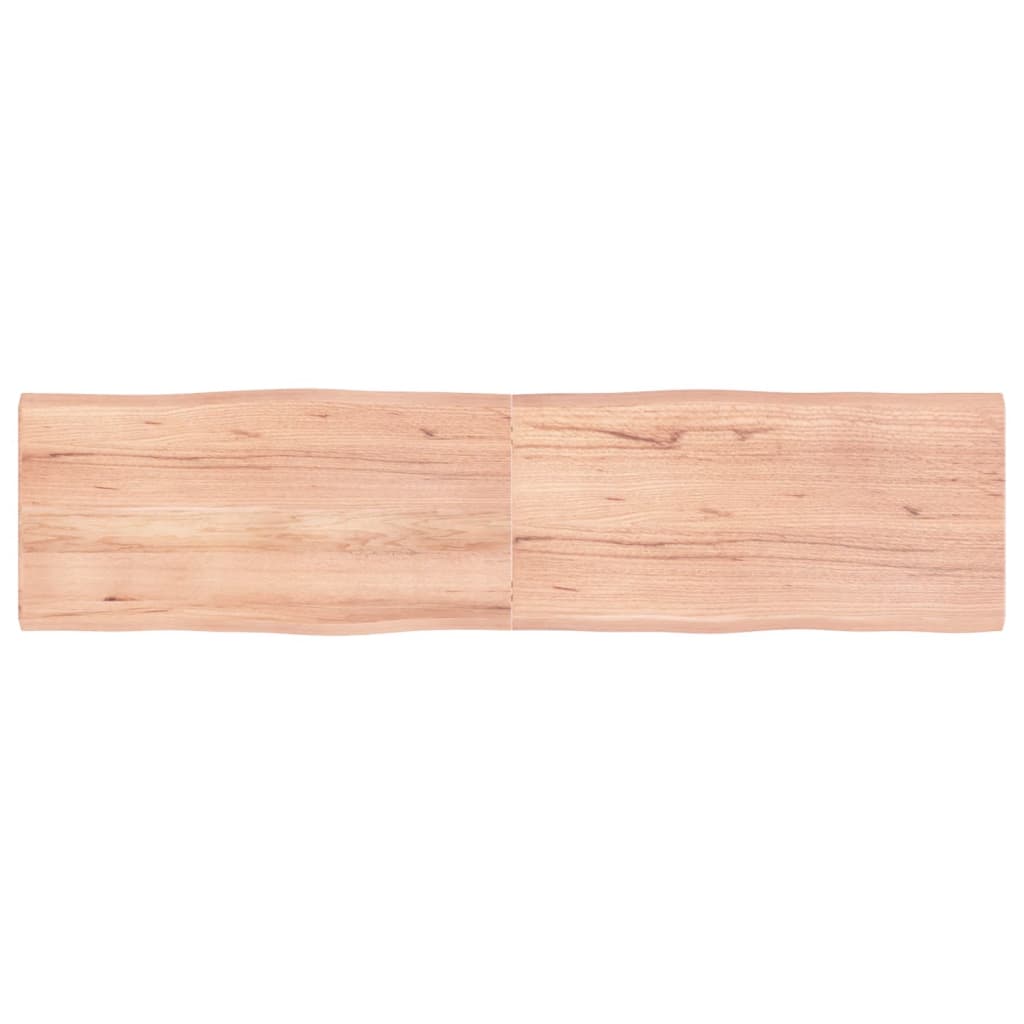 Piano Tavolo Marrone Chiaro 160x40x(2-4) cm Rovere Non Trattato
