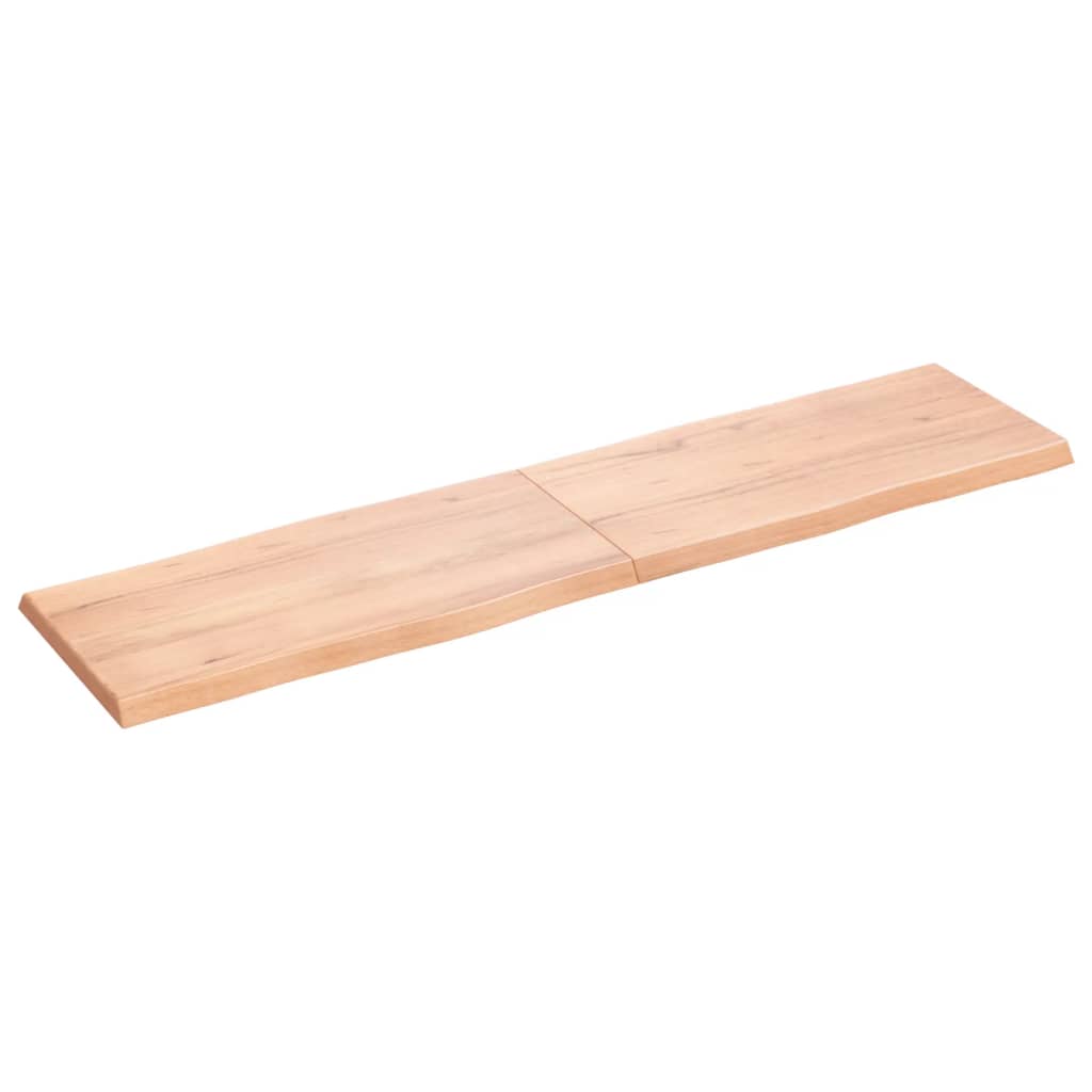 Piano Tavolo Marrone Chiaro 160x40x(2-4) cm Rovere Non Trattato