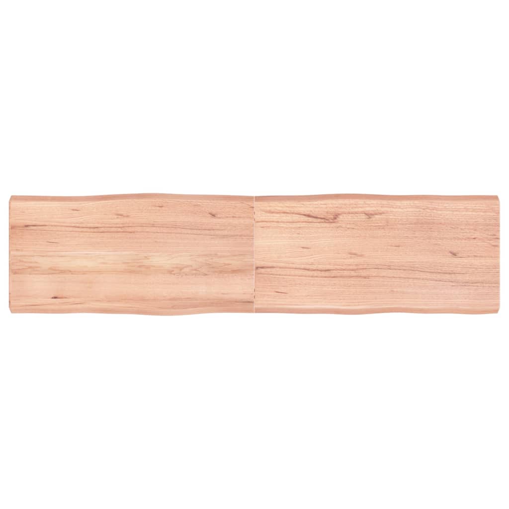 Piano Tavolo Marrone Chiaro 160x40x(2-6) cm Rovere Non Trattato