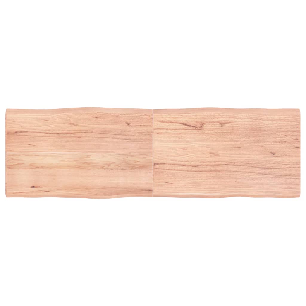Piano Tavolo Marrone Chiaro 160x50x(2-4) cm Rovere Non Trattato