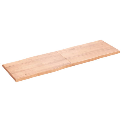 Piano Tavolo Marrone Chiaro 160x50x(2-4) cm Rovere Non Trattato