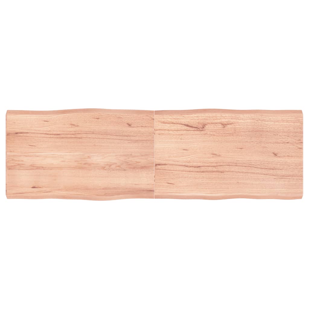 Piano Tavolo Marrone Chiaro 160x50x(2-6) cm Rovere Non Trattato