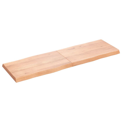 Piano Tavolo Marrone Chiaro 160x50x(2-6) cm Rovere Non Trattato