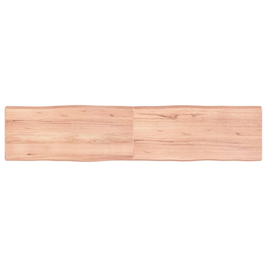 Piano Tavolo Marrone Chiaro 180x40x(2-6) cm Rovere Non Trattato