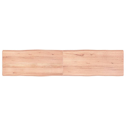 Piano Tavolo Marrone Chiaro 180x40x(2-6) cm Rovere Non Trattato