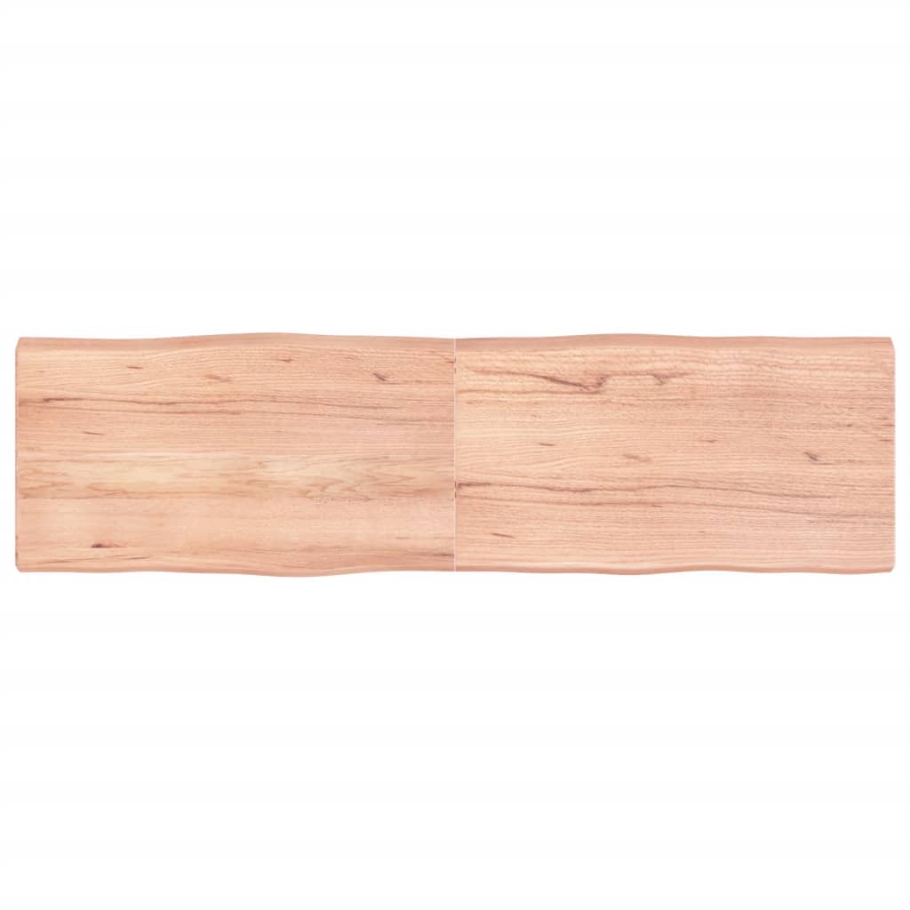 Piano Tavolo Marrone Chiaro 180x50x(2-6) cm Rovere Non Trattato