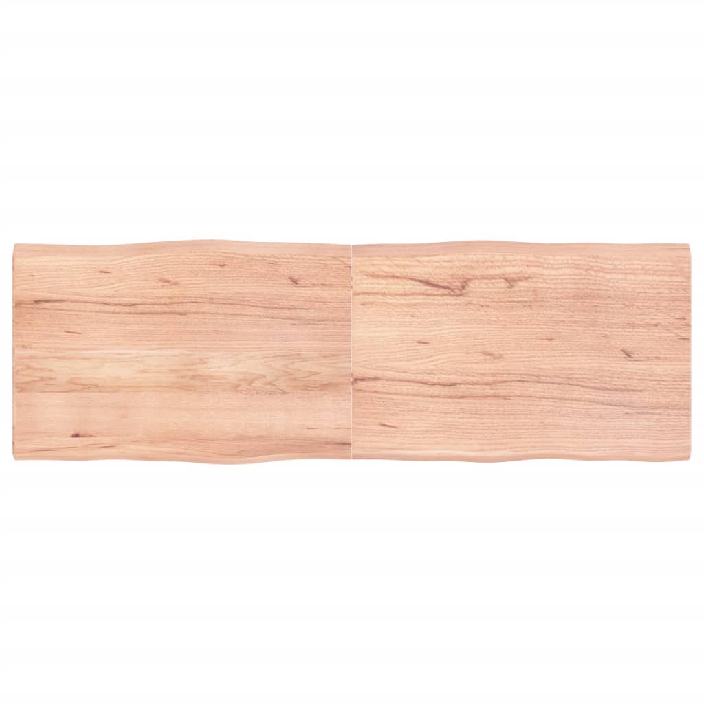 Piano Tavolo Marrone Chiaro 180x60x(2-4) cm Rovere Non Trattato