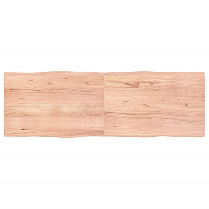 Piano Tavolo Marrone Chiaro 180x60x(2-4) cm Rovere Non Trattato