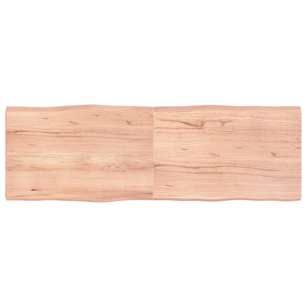 Piano Tavolo Marrone Chiaro 180x60x(2-6) cm Rovere Non Trattato