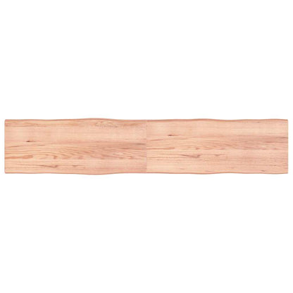 Piano Tavolo Marrone Chiaro 200x40x(2-4) cm Rovere Non Trattato