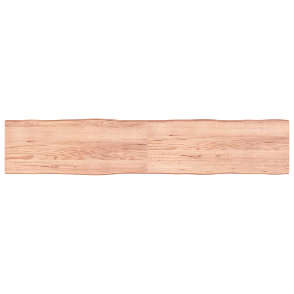 Piano Tavolo Marrone Chiaro 200x40x(2-6) cm Rovere Non Trattato