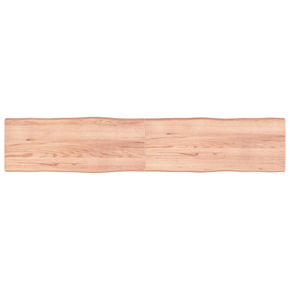 Piano Tavolo Marrone Chiaro 200x40x(2-6) cm Rovere Non Trattato
