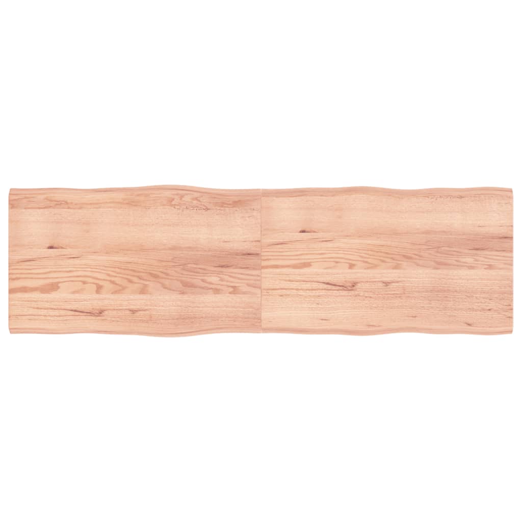 Piano Tavolo Marrone Chiaro 200x60x(2-4) cm Rovere Non Trattato