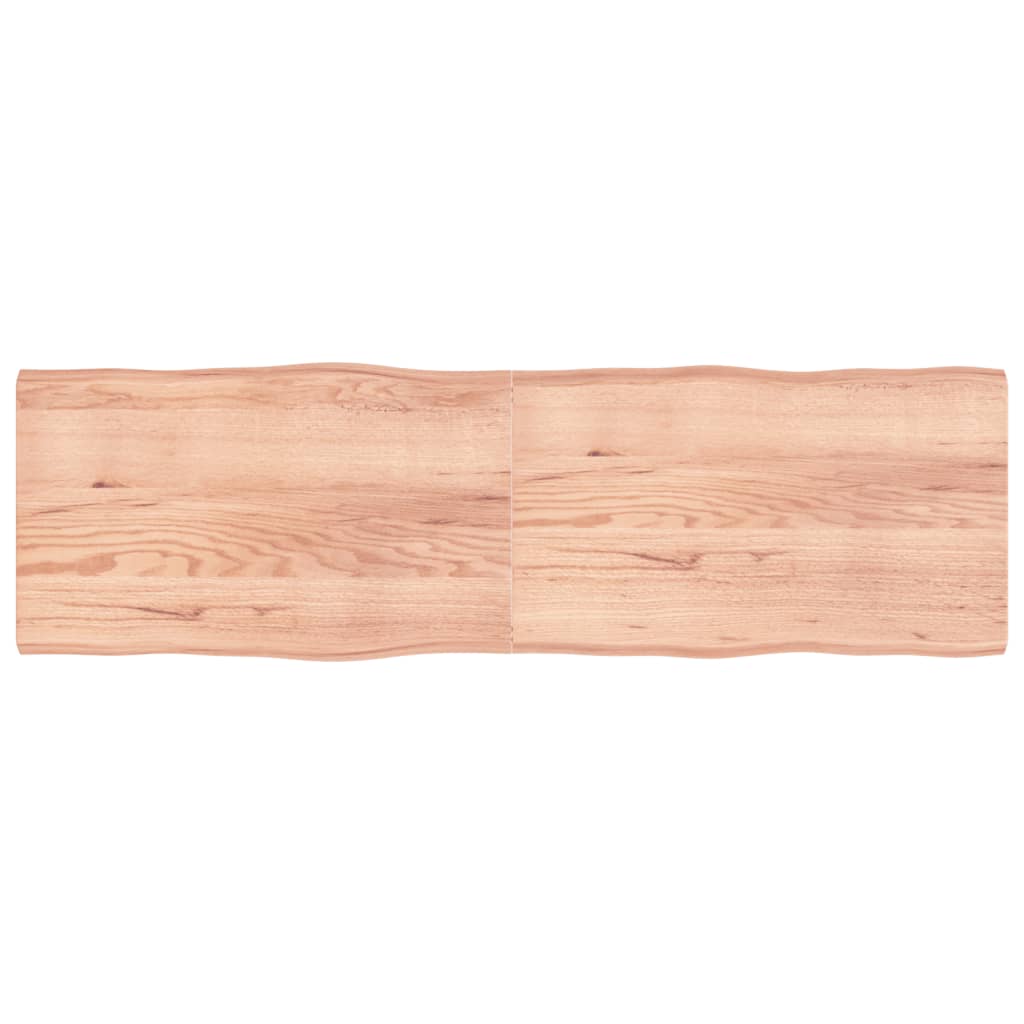 Piano Tavolo Marrone Chiaro 200x60x(2-6) cm Rovere Non Trattato