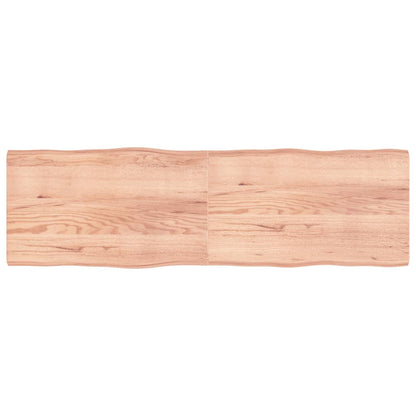 Piano Tavolo Marrone Chiaro 200x60x(2-6) cm Rovere Non Trattato