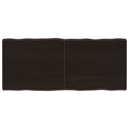 Piano Tavolo Marrone Scuro 140x60x(2-4)cm Rovere Non Trattato