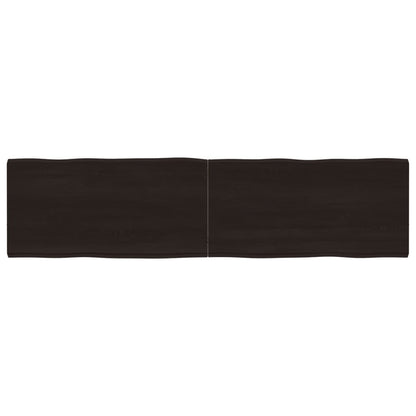 Piano Tavolo Marrone Scuro 160x40x(2-4)cm Rovere Non Trattato