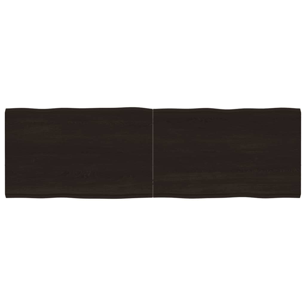 Piano Tavolo Marrone Scuro 160x50x(2-4)cm Rovere Non Trattato