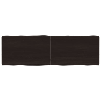 Piano Tavolo Marrone Scuro 160x50x(2-4)cm Rovere Non Trattato