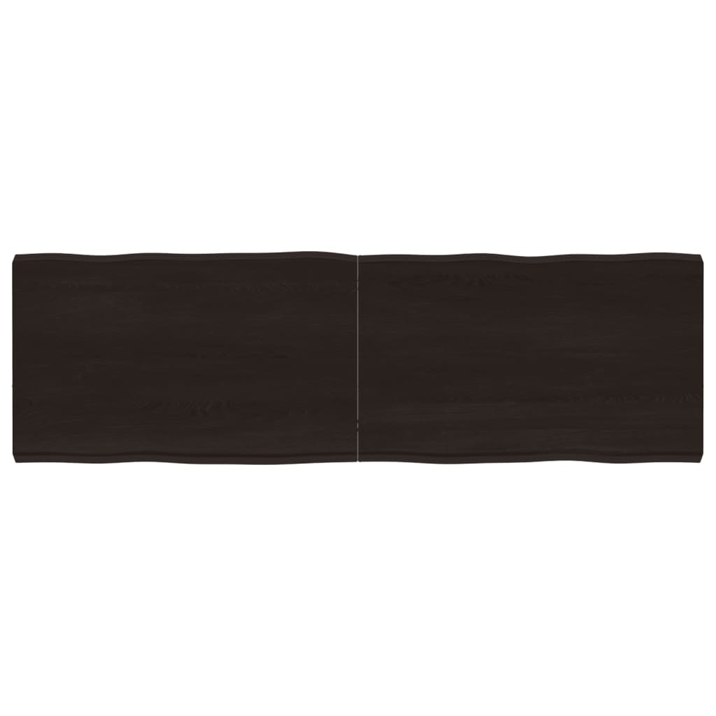 Piano Tavolo Marrone Scuro 160x50x(2-6)cm Rovere Non Trattato