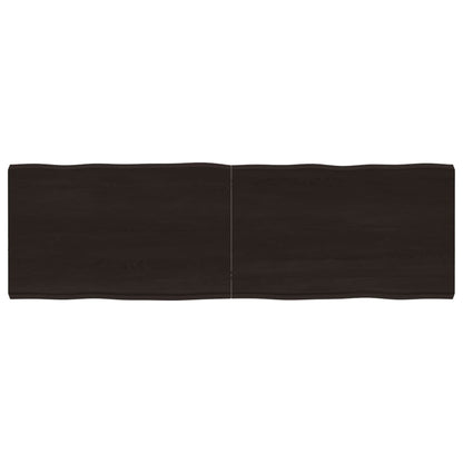 Piano Tavolo Marrone Scuro 160x50x(2-6)cm Rovere Non Trattato